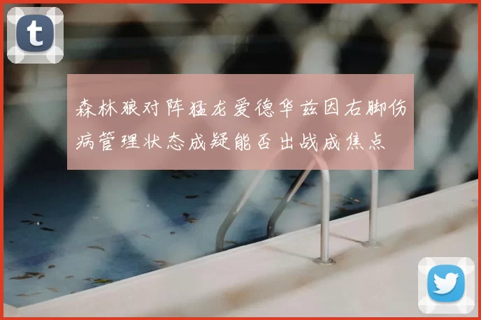 森林狼对阵猛龙爱德华兹因右脚伤病管理状态成疑能否出战成焦点